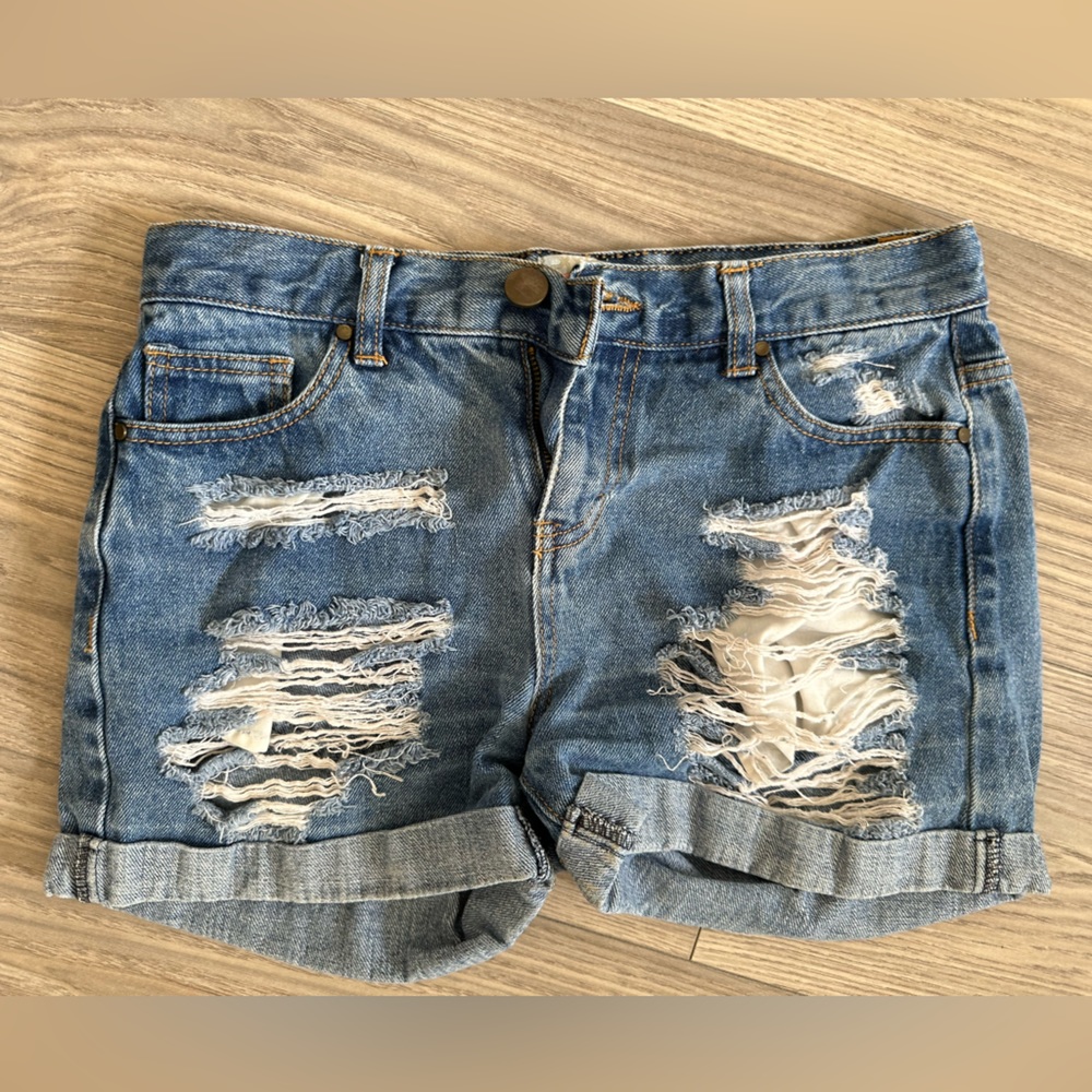 Gianni Bini Destroyed Jean Shorts Juniors 3